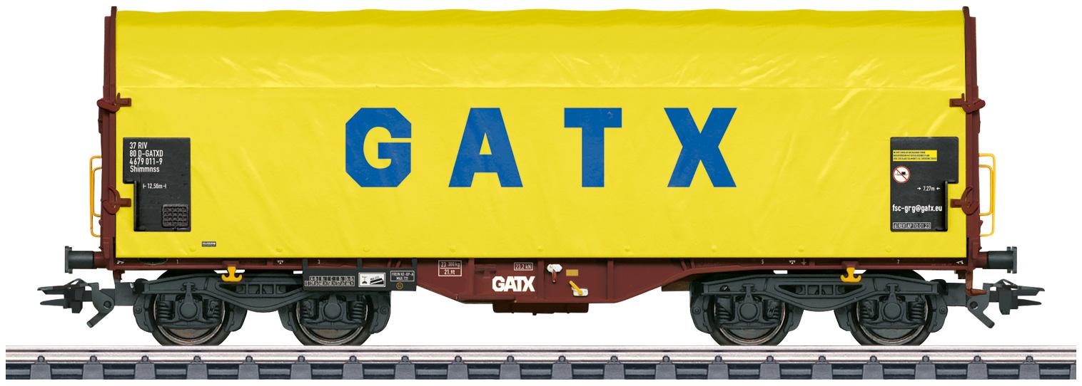 47231 – Wagon à bâche coulissante de la GATX Rail avec extrémités avant brunes